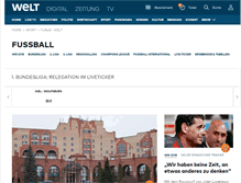 Tablet Screenshot of fussball-blog.welt.de